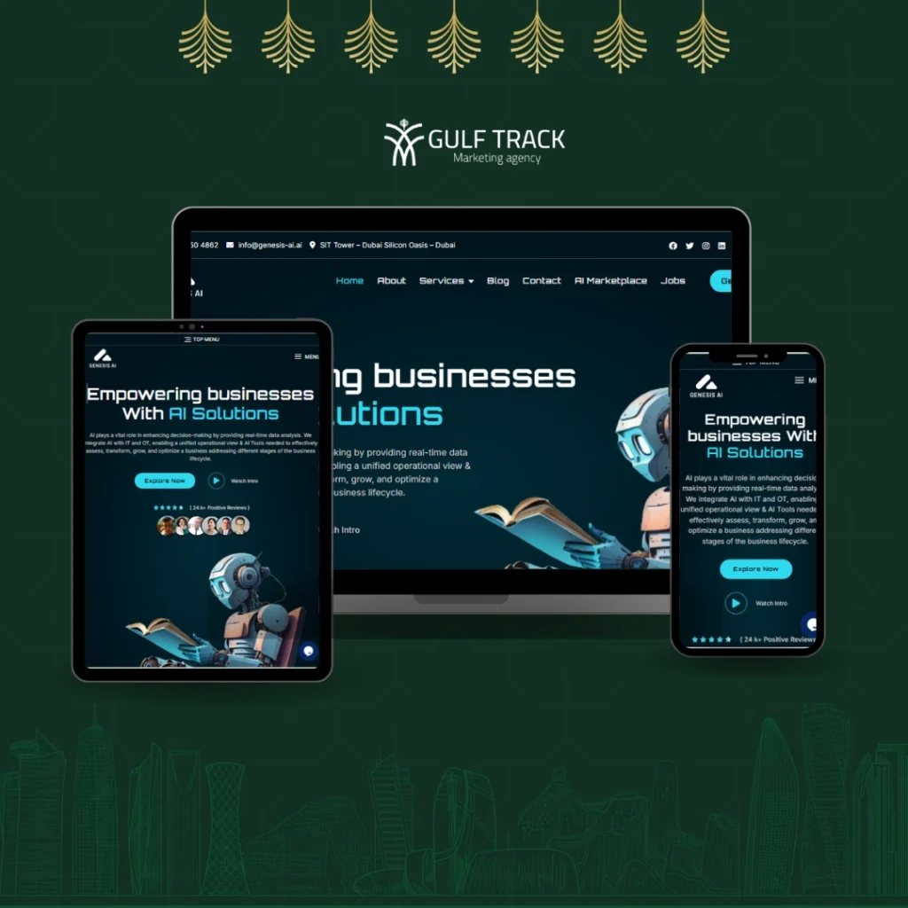 تصميم موقع  Genesis Ai 